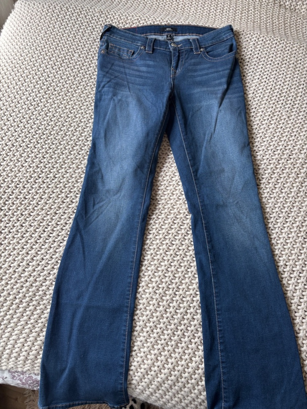 True Religion Women's Dark Blue Flare Jeans